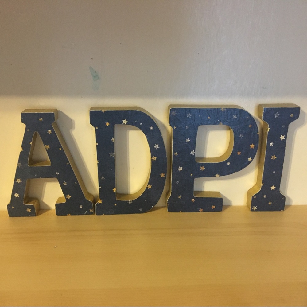 3 3/4 ADPI letters